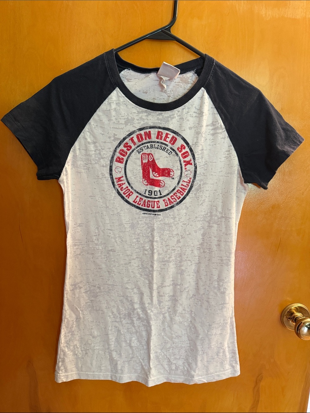 Girls Raglan Tee - Black/White
